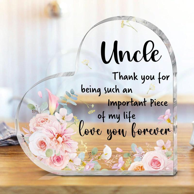 Uncle Definition Acrylic Plaque, 1 Count Thank You Gifts for Uncle, Desk Signs Ornaments for Table Tops, Home Decor, Gift Ideas