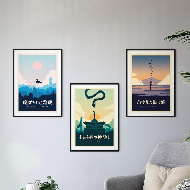 Howl's Moving Castle Minimalist Poster - Wall Decor Artwork Gifts