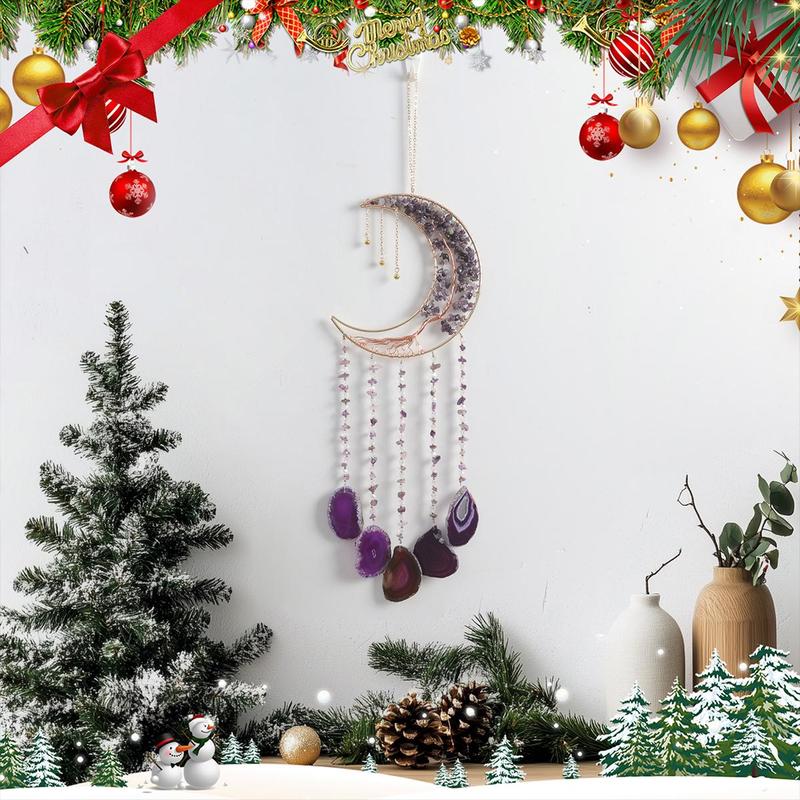 Agate Dream Catcher, 1 Count Colorful Exquisite  Hangable Tree Of Life Dream Catcher, Wall Hanging Dream Catcher Decoration for Home Living Room Courtyard Garden Window