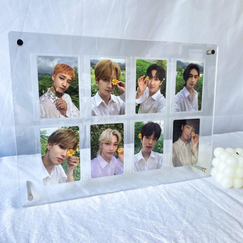 K-KEEP Acrylic Display Frame - [OT8 - 8 Cards Slot Stand with Screws] Slot Size 62x92MM