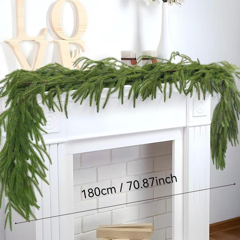 Christmas Artificial Pine Needles, 1 Count 180cm Faux Pine Needles, Fake Pine Needles, Decorative Plants for Home Decor, Party Decor, Festival Decor, Christmas Decor