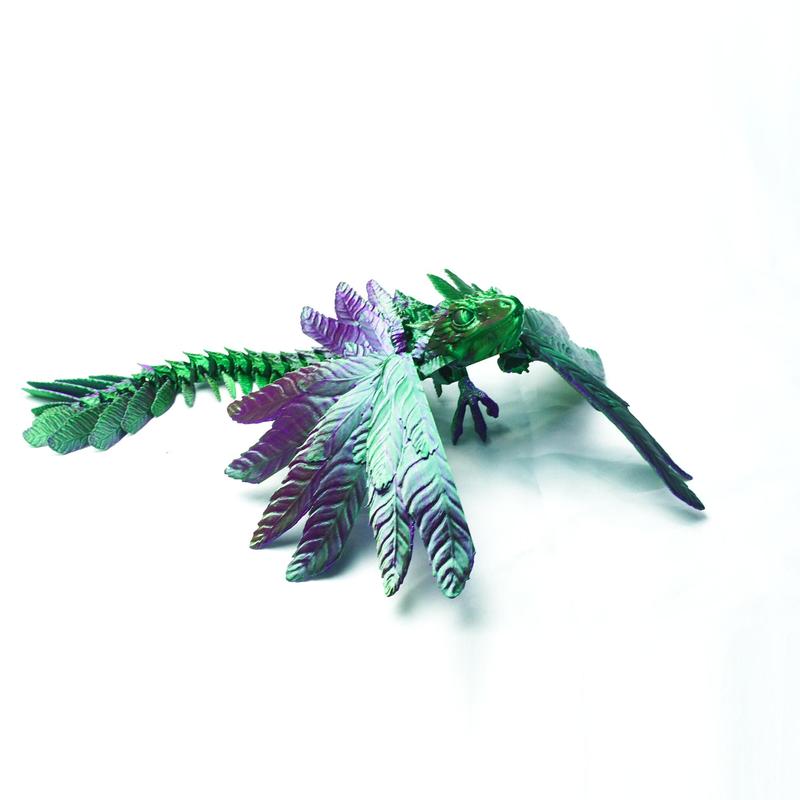 3D Printed Dragon Figurine, 1 Count Colorful Lifelike Creative Desktop Decoration, Unique 3D Printed Dragon for Collectors & Fantasy Lovers