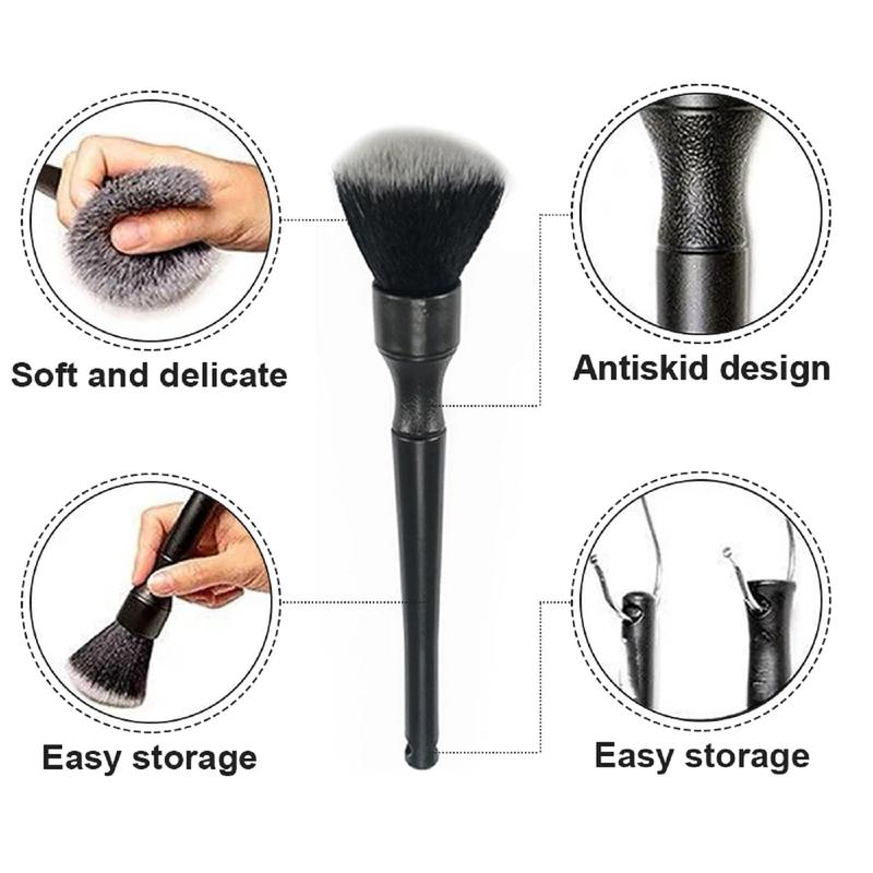 Car Interior Detailing Brush, Soft Bristle Car Interior Cleaning Dusting Brush, Multi-purpose Cleaning Brush for Interior Surfaces