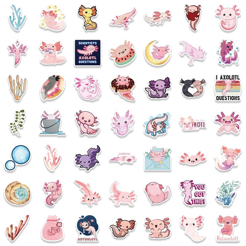 Cartoon Salamander Pattern Graffiti Sticker, 100pcs Waterproof Decorative Sticker For Stationery Laptop Guitar Luggage Water Bottle, Home Decor Stickers