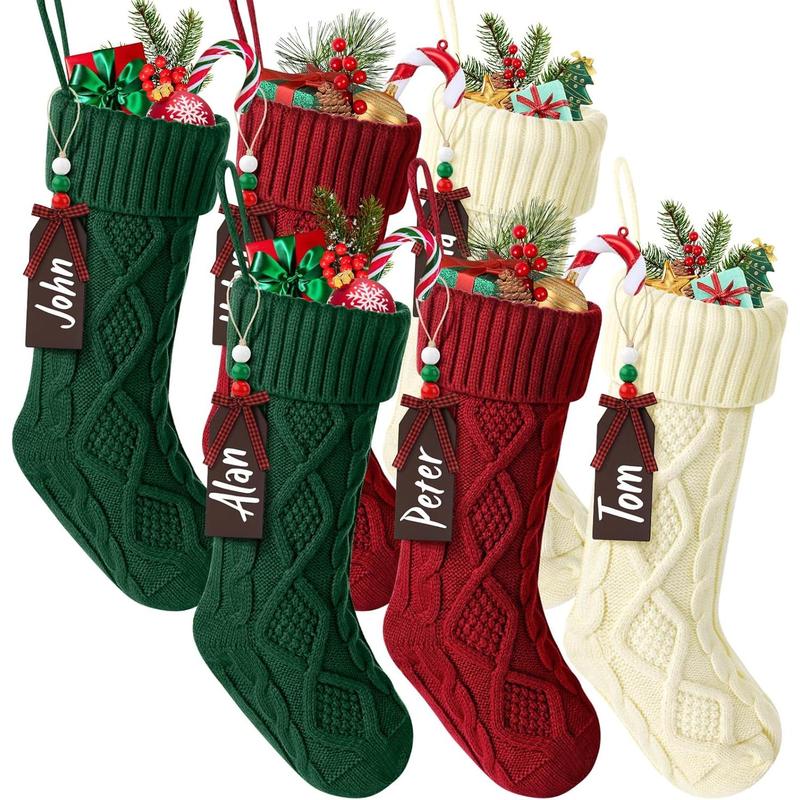 6 Pack Christmas Stockings, Fashion Stockings