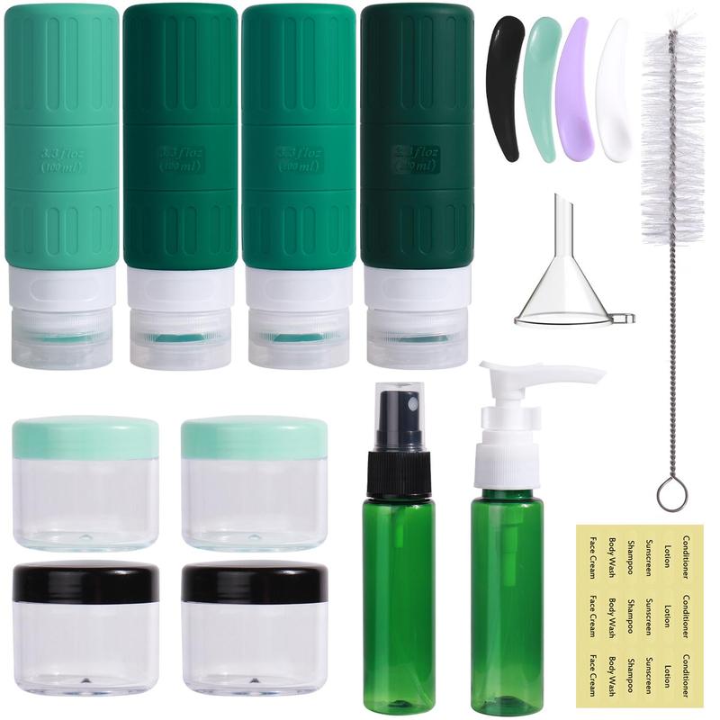 Travel Toiletry Bottle Set, 18pcs set Portable Travel Container Set, Leak Proof Silicone Toiletry Storage Container, Portable Travel Essentials