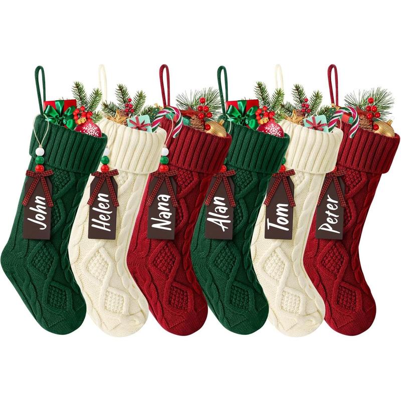 6 Pack Christmas Stockings, Fashion Stockings