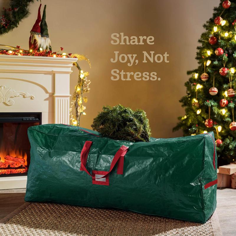 Large Capacity Christmas Tree Storage Bag, 1 Count Foldable Xmas Tree Storage Organizer with Handle, Holiday Tree Storage Bag for Home Dormitory Office Outdoor