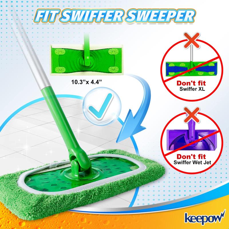 KEEPOW 5701M Green Cotton Pads for All 10 Inches Flat Mop(mop is not include)