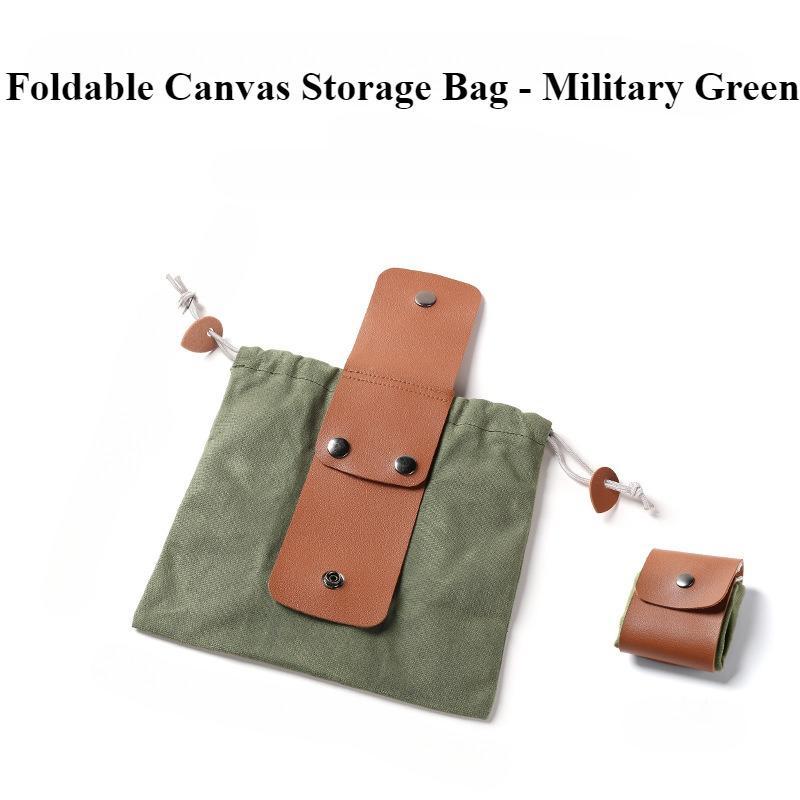 Outdoor Fruit Picking Bag, Foldable Canvas Storage Bag with Buckle, Waist Hanging Tool Bag, Folding Canvas Tool Storage Bag