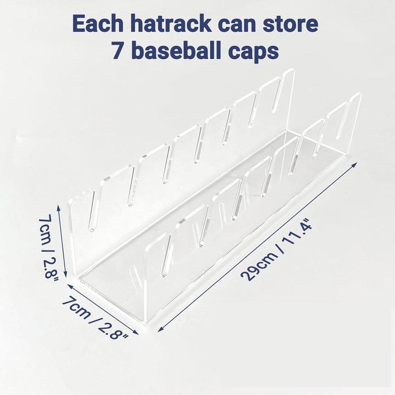 Acrylic Hat Stand, 1 Count Hat Organizer for 7 Baseball Caps, Hat Display Rack for Bedroom, Closet, Dresser, Office, Home Supplies