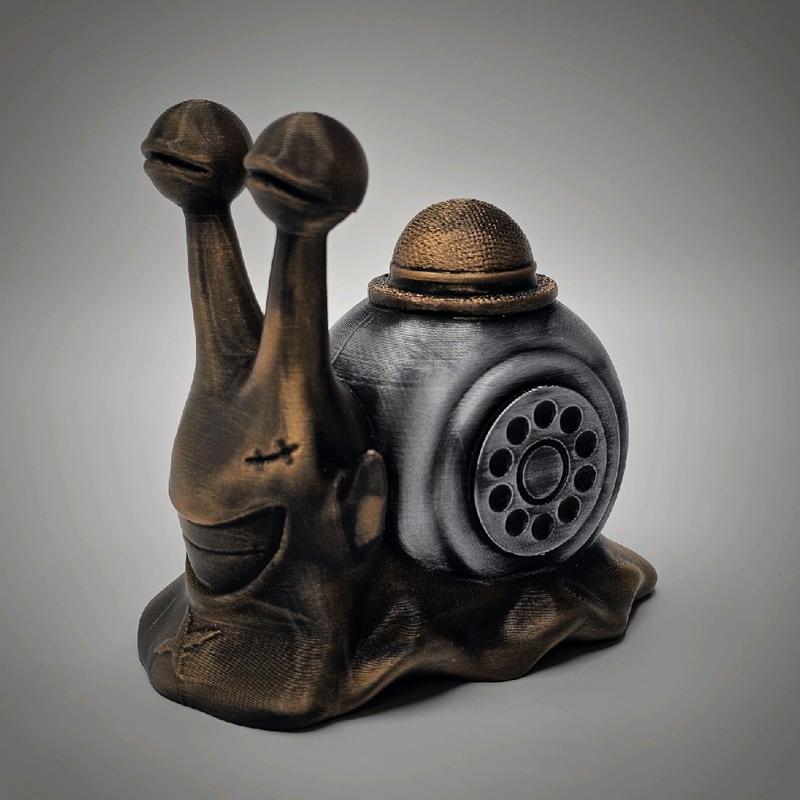 3d printed Transponder Snail Statue Figurine