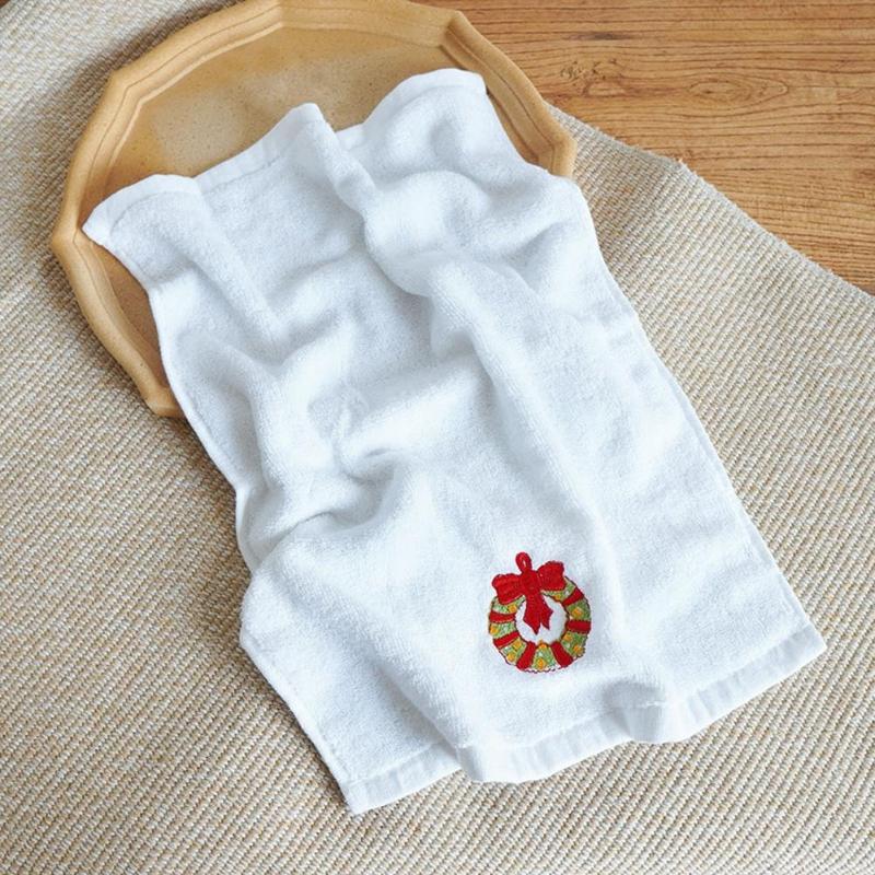 Merry Christmas Themed Hand Towel, 3 Counts set Absorbent Hand Towel, Soft Hand Towel for Home Hotel Bathroom Dormitory Kitchen