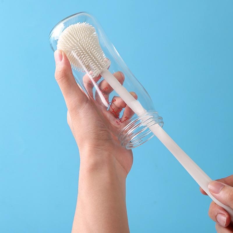 Long Handle Cup Brush, 1 Count 90 Degree Folding Cup Brush, Kitchen Cleaning Brush, Household Cleaning Tool for Cup, Bottle, Kitchen