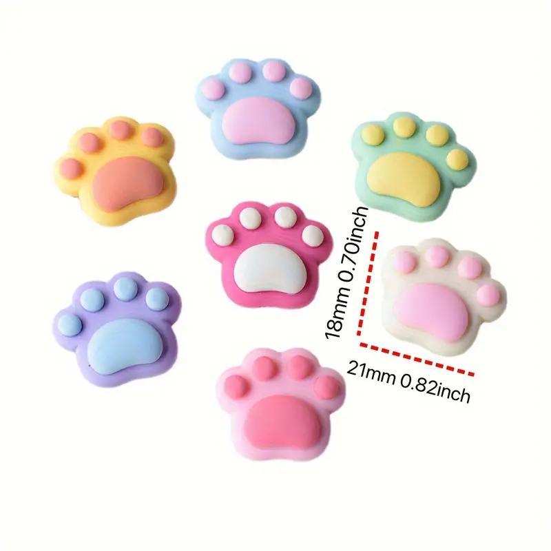 Cute Cat Paw Design Refrigerator Magnet, 7 Counts set Colorful Lovely Paw Shaped Fridge Magnet, Decorative Magnet for Kitchen Office Whiteboard