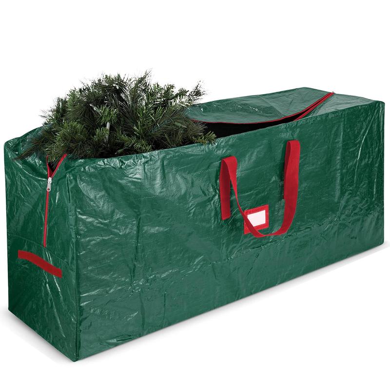 Large Capacity Christmas Tree Storage Bag, 1 Count Foldable Xmas Tree Storage Organizer with Handle, Holiday Tree Storage Bag for Home Dormitory Office Outdoor