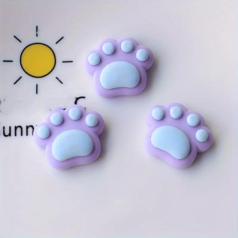 Cute Cat Paw Design Refrigerator Magnet, 7 Counts set Colorful Lovely Paw Shaped Fridge Magnet, Decorative Magnet for Kitchen Office Whiteboard