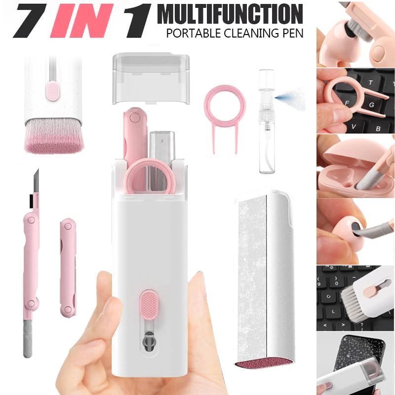 Multifunctional 7 In 1 Cleaning Kit Headset Cleaning Pen Set Keyboard Cleaner Cleaning Tools Cleaner Keycap Puller Kit