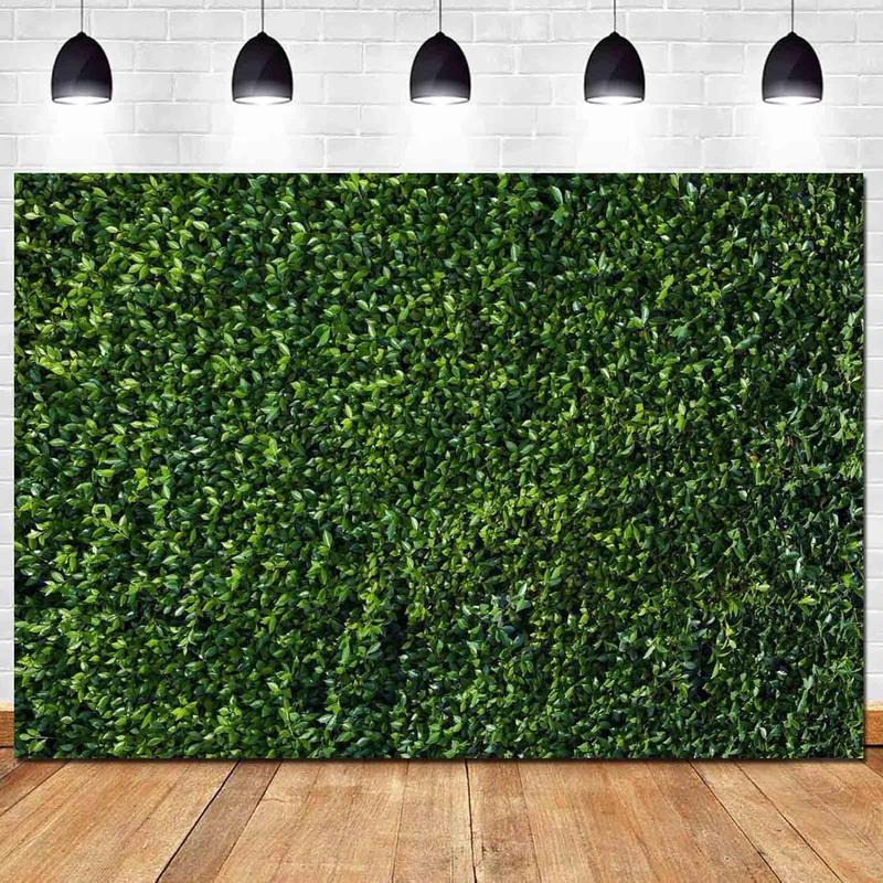 7x5FT Spring 3D Green Leaves Theme Photo Background Wedding Birthday Party Photography Backdrops Graduations Decor Shoot Props Bannner