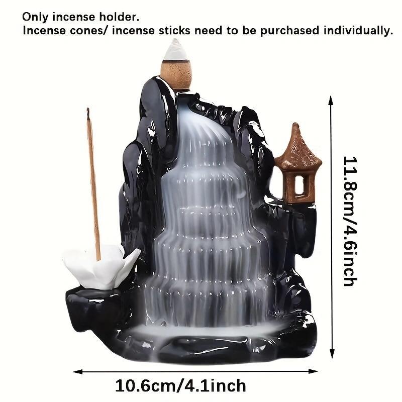 Ceramic Waterfall Backflow Incense Burner, 1 Count Creative Desktop Incense Holder For Home Decor, Spring Decorations, Desktop Ornament, Home Decor