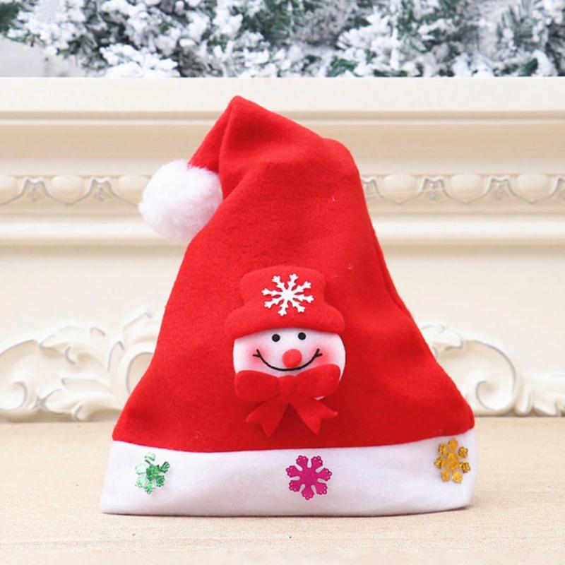 3-piece Set Premium Velvet Santa Claus Hat, Christmas Gift