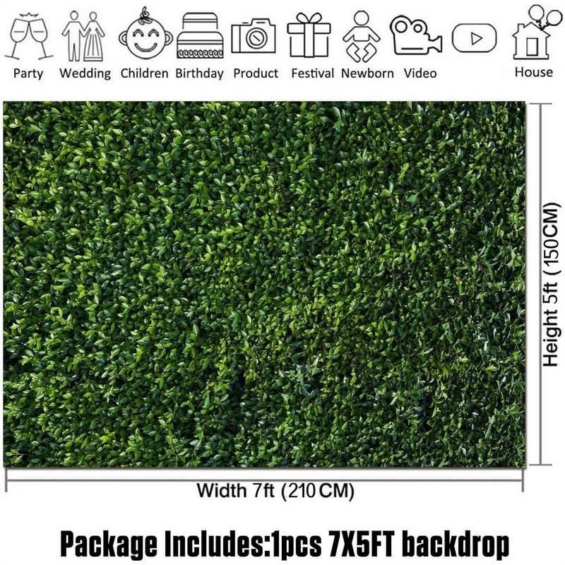 7x5FT Spring 3D Green Leaves Theme Photo Background Wedding Birthday Party Photography Backdrops Graduations Decor Shoot Props Bannner