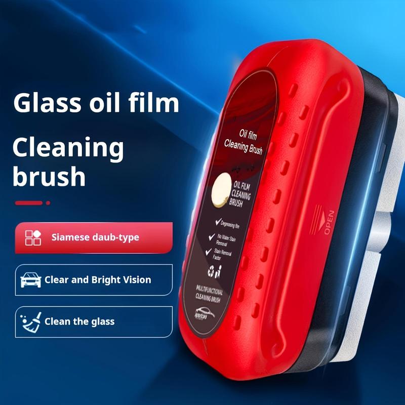 Car Glass Oil Film Cleaning Brush, Quick Oil Film Cleaning Tool, Portable Window Cleaning Polishes, Car Cleaning Tool for Daily