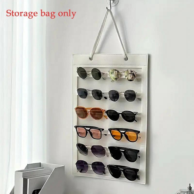 12-slot Sunglasses Storage Bag, Dust-proof Glasses Storage Tool, Sunglasses Hanging Storage Bag, Multifunctional Storage Bag Rack