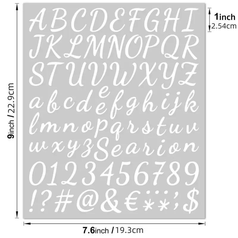 Alphabet & Number Pattern Sticker, 10pcs set Self Adhesive Decorative Sticker, Decor Sticker for Gift Greeting Card Water Bottle Laptop Phone