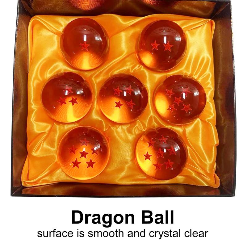 Seven Dragon Ball Crystal Ball Animation cosplay Decorative Supplies, Activity Party Decorative Supplies.Size 3.5 inches Gift Set Ornaments Christmas