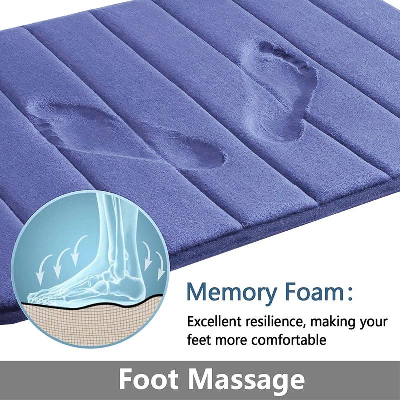 Memory Foam Bath Mat Set - Soft and Cozy  Bathroom Mat Fleece