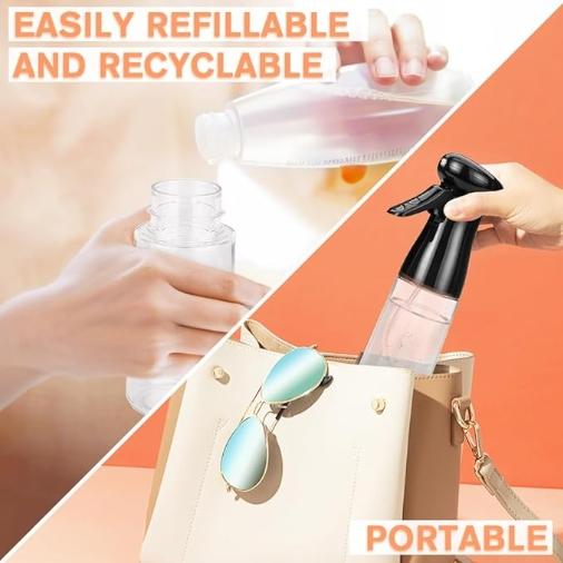 Spray bottles for Hair Watering,Home Continuous Spray Bottle for Hair,Empty Ultra Fine Plastic Water Mist Sprayer,Continuous Empty Ultra Fine Plastic Water Mist Sprayer ,Clear Hairdressing Spray Bottle,Empty Refillable Spray Bottle,Skin Care