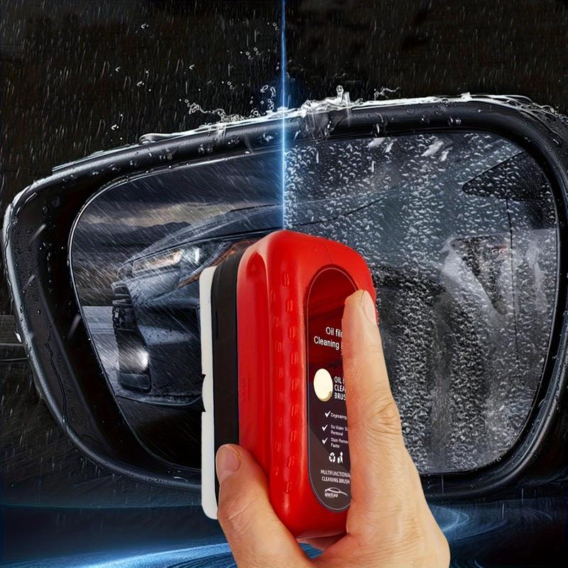 Car Glass Oil Film Cleaning Brush, Quick Oil Film Cleaning Tool, Portable Window Cleaning Polishes, Car Cleaning Tool for Daily