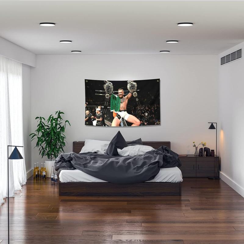 Conor McGregor Boxing 3x5FT Flag Funny Poster Durable Man Cave Wall Flag with Brass Grommets for College Dorm Room Decor Banners Ornaments