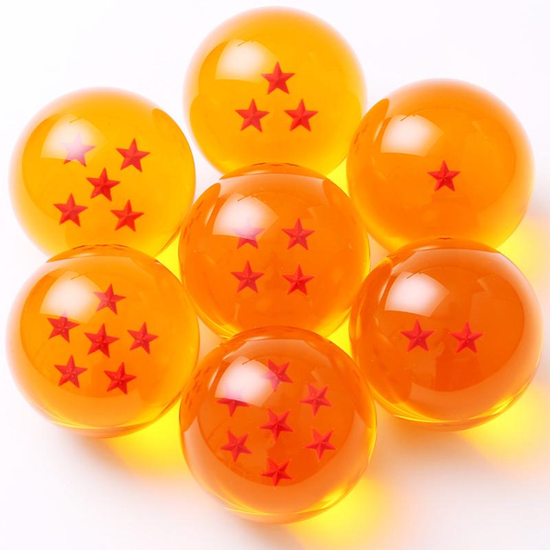 Seven Dragon Ball Crystal Ball Animation cosplay Decorative Supplies, Activity Party Decorative Supplies.Size 3.5 inches Gift Set Ornaments Christmas