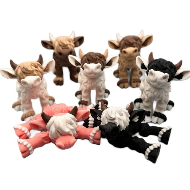 Highland Cow Decor - 3D Printed Cuties for Home Decor - Room Ornaments Artistic