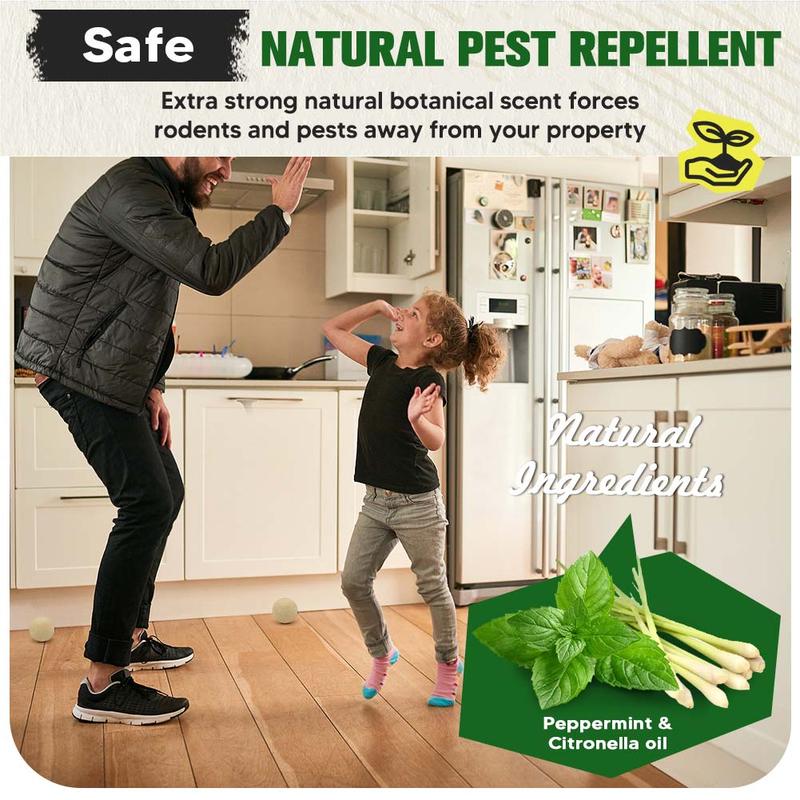 ANEWNICE Pest Control Balls, Mice Repellent,Strongly Repel Rodents, Mouse, Mice, Rats, Ants, Roaches, Moth, Spiders & Other Pest -8P