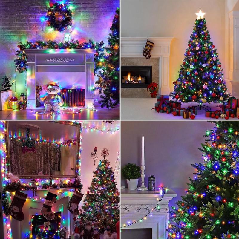 Color-changing Musical Christmas String Light, 1 Box 350 LED Bulbs String Light, Waterproof Human Body Induction String Light for Christmas Tree