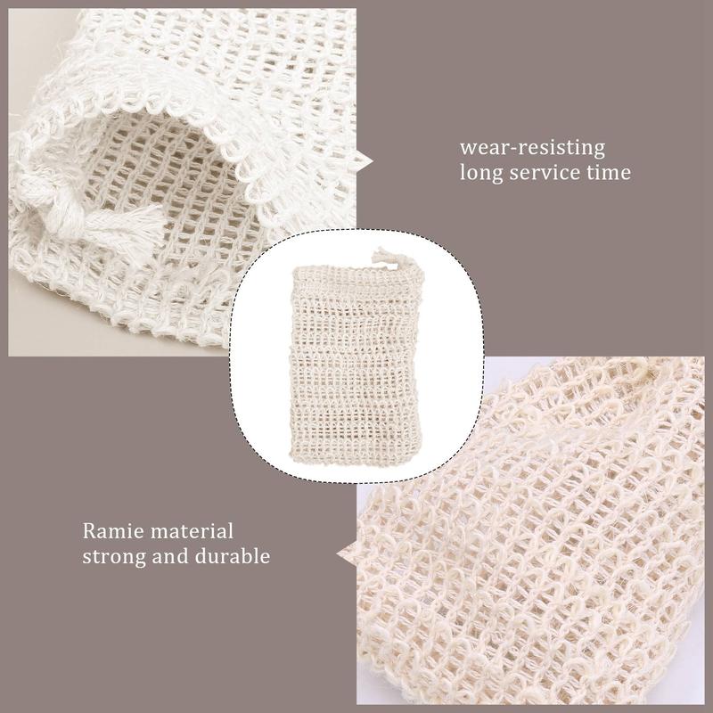 10 Pack Natural Sisal Soap Bag Exfoliating Soap Saver Pouch Holder