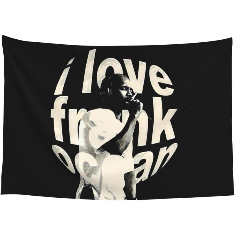 Frank Music Ocean Tapestry Wall Hanging Anime Cool Posters Gift Tapestries, Black