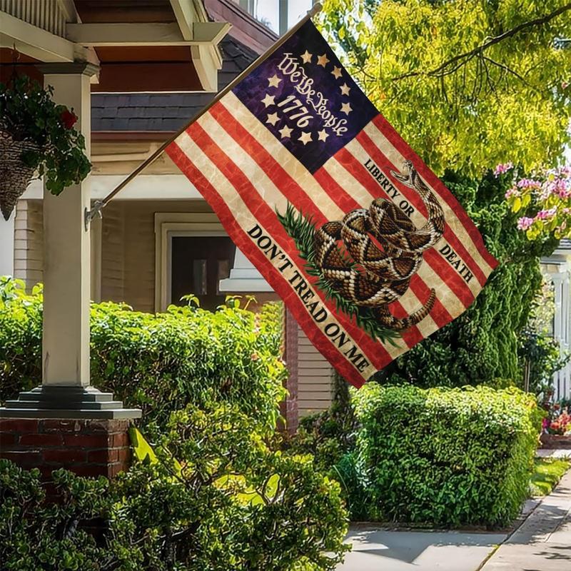 Dont Tread on Me Flag We The People 1776 American Flags for Outside 3x5 Double Sided Memorial Day Flag 4th of July Flag Patriotic House Yard Decoration Banner Ornaments