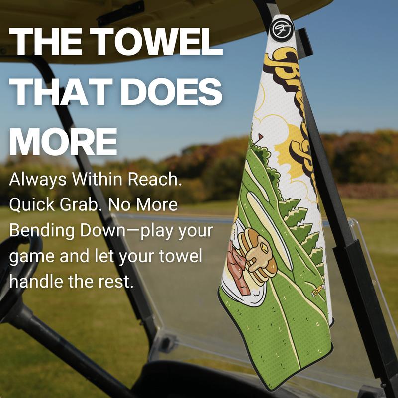 Fore Show Funny Magnetic Golf Towel - Microfiber, Magnet Golf Towel for Bags, Carts, Clubs - 24