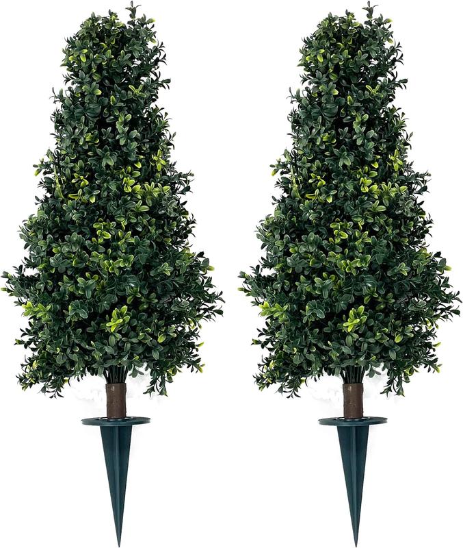 2-piece Set Of Artificial Boxwood Trees, Artificial Shrubs, 2 Packs Of Fake Trees, Indoor And Outdoor Home Decoration, Outdoor Artificial Plants, Artificial Greening Set, 30 Inches, With Needles. Decorative Nature Ornaments