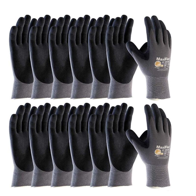 MaxiFlex Pro Grip Gloves 34- 874 (12-Pack) | Nitrile Coated Work Gloves For Precision Tasks, Heavy-Duty Work & Industrial Jobs in Spain Cleaning