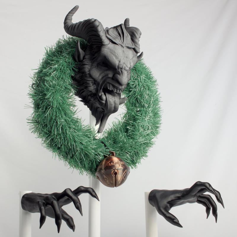 Wall Mounted Krampus Head – Unleash the Darkness of the Holidays