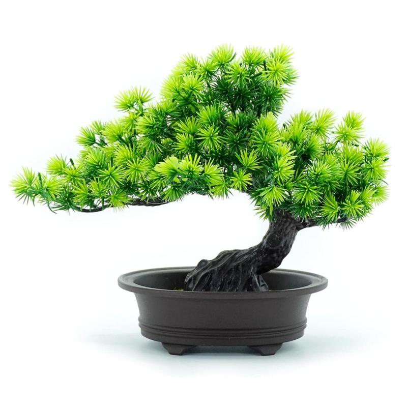 Artificial Bonsai Tree with Pot, Artificial Potted Decorative Plant, 9-inch Greenery Plants Decor for Home Office, Desktop Ornaments, Summer Gift, Mean Girls Decorations