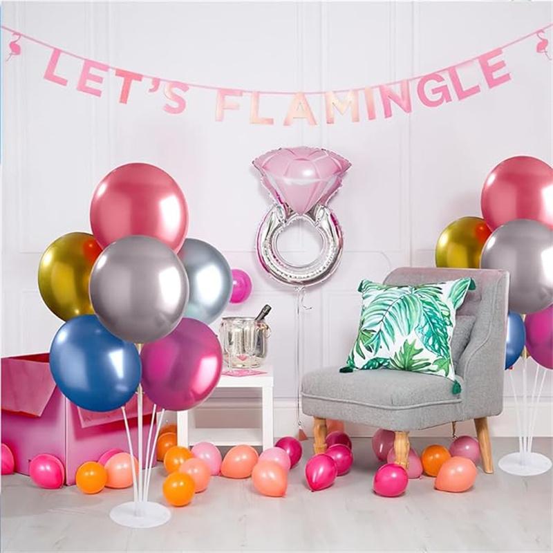 4 Sets Balloon Stand Kit Balloon Sticks With Base for Table Balloon Stands With Base for Floor Balloon Arch Stand With Base Balloon Stands for Table Baby Shower Birthday Wedding Party Decorations