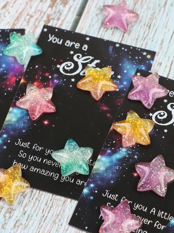 Star Shaped Resin Mini Trinket, Encouragement Greeting Gifts, Birthday Wedding Party Gift, Unique Birthday, Back to School, , Christmas Gifts As Halloween Gift