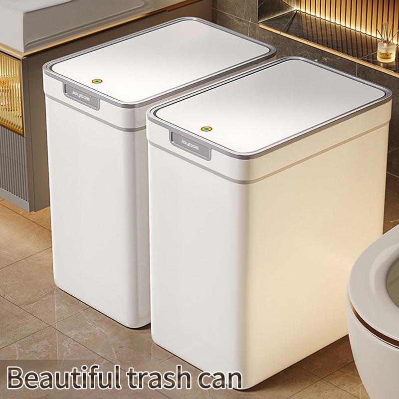 Trash Can with Lid, 1 Count Wall Mounted Or Ground Waste Can, Press The Lid To Open Waste Bin for Bathroom, Kitchen and Other Places