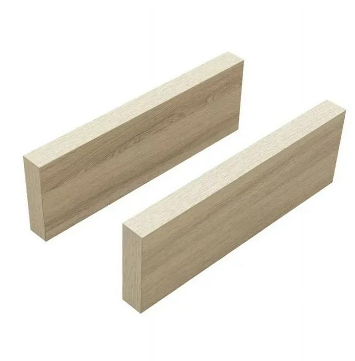 Natural Wood Floating Shelves - Set of 2, 16.5